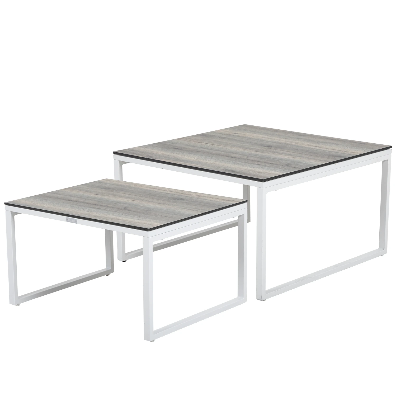 Talance satsbord vit/Natur trälook