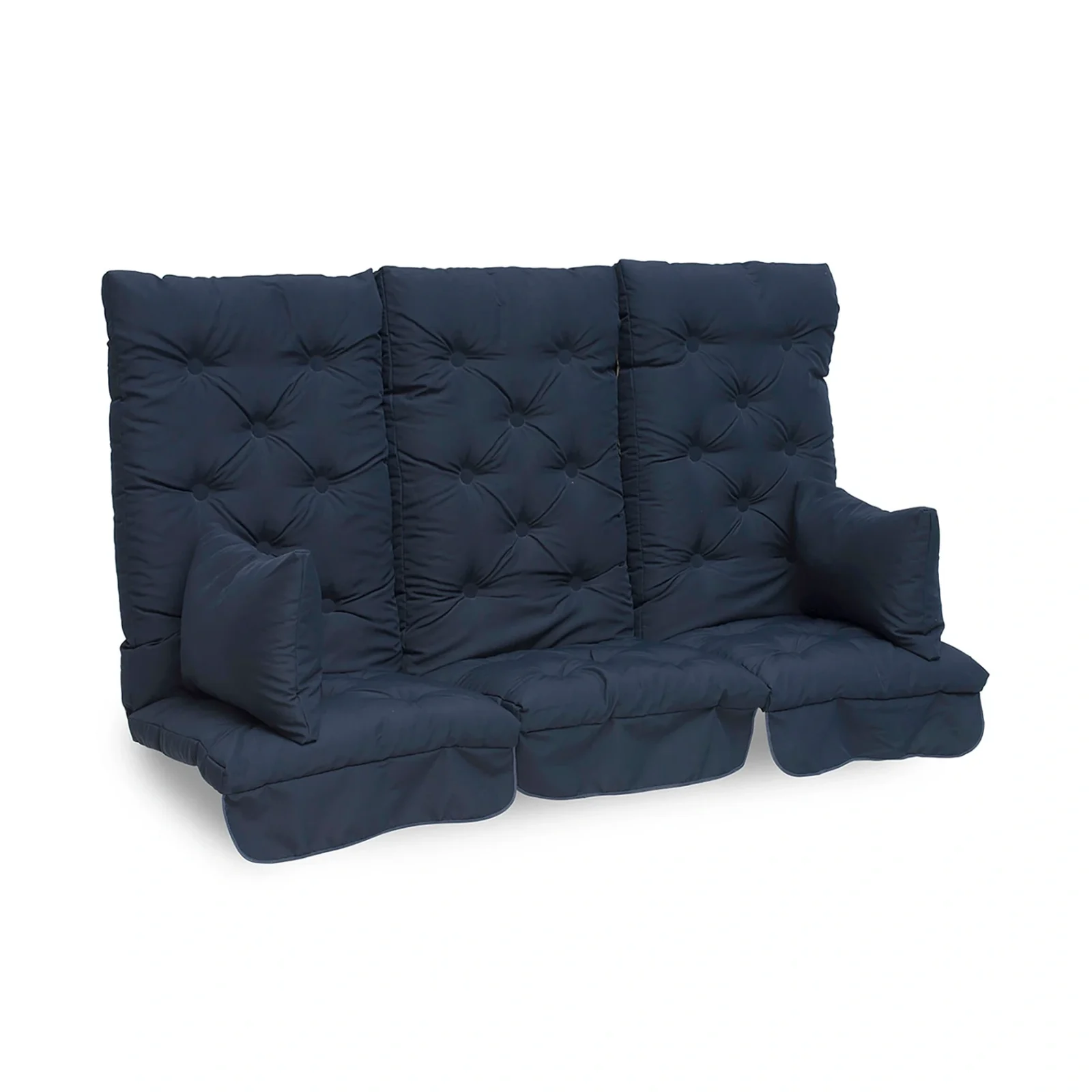 Hammockdynor hög rygg - marinblå polyester