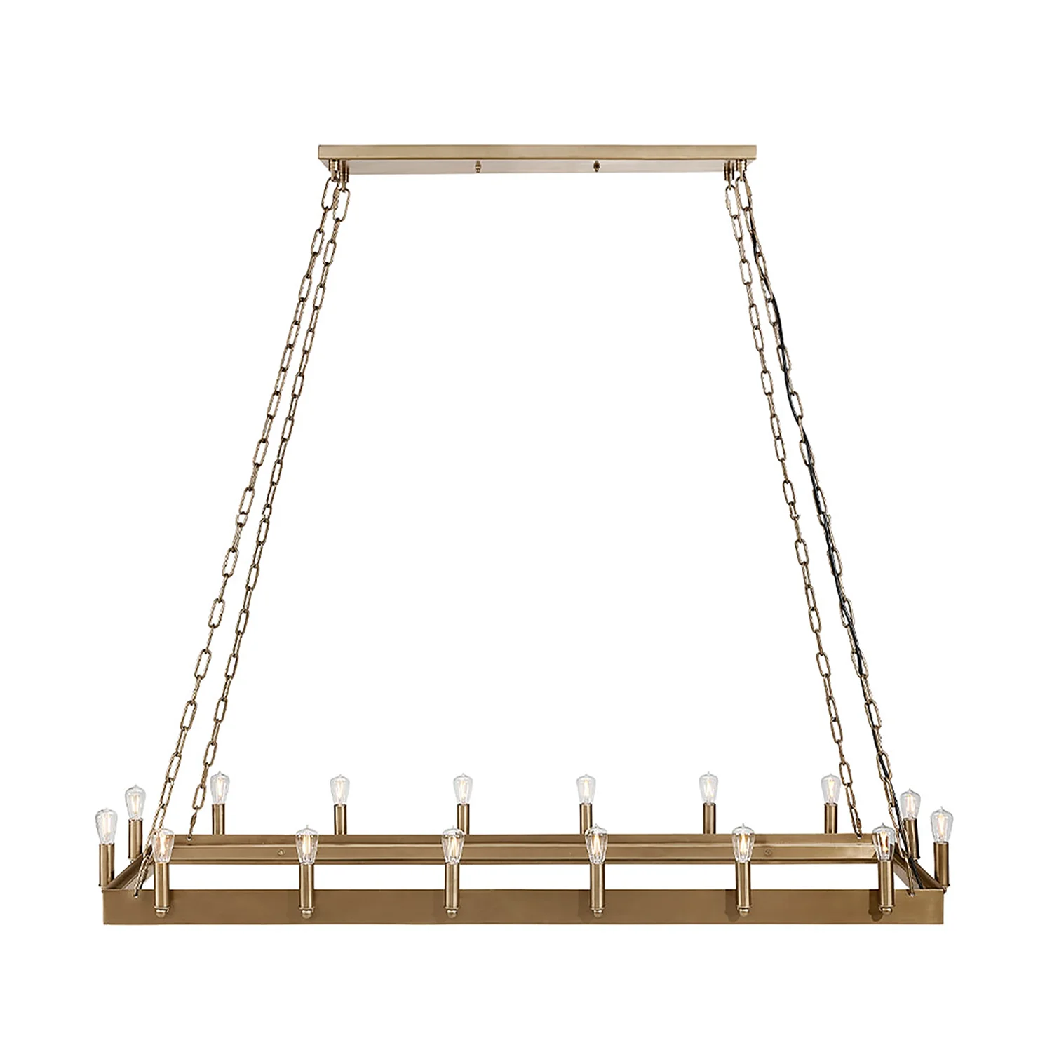 Product Image for Crown taklampa old brass, 148x48 cm