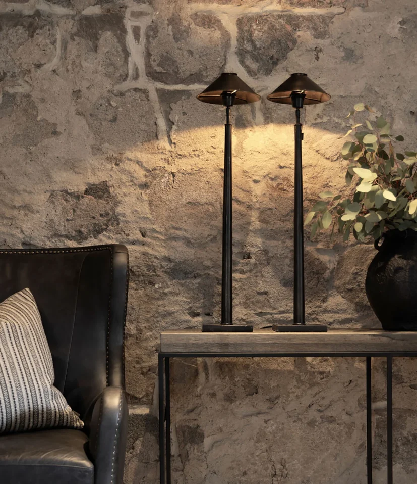 Positano bordslampa antik brons