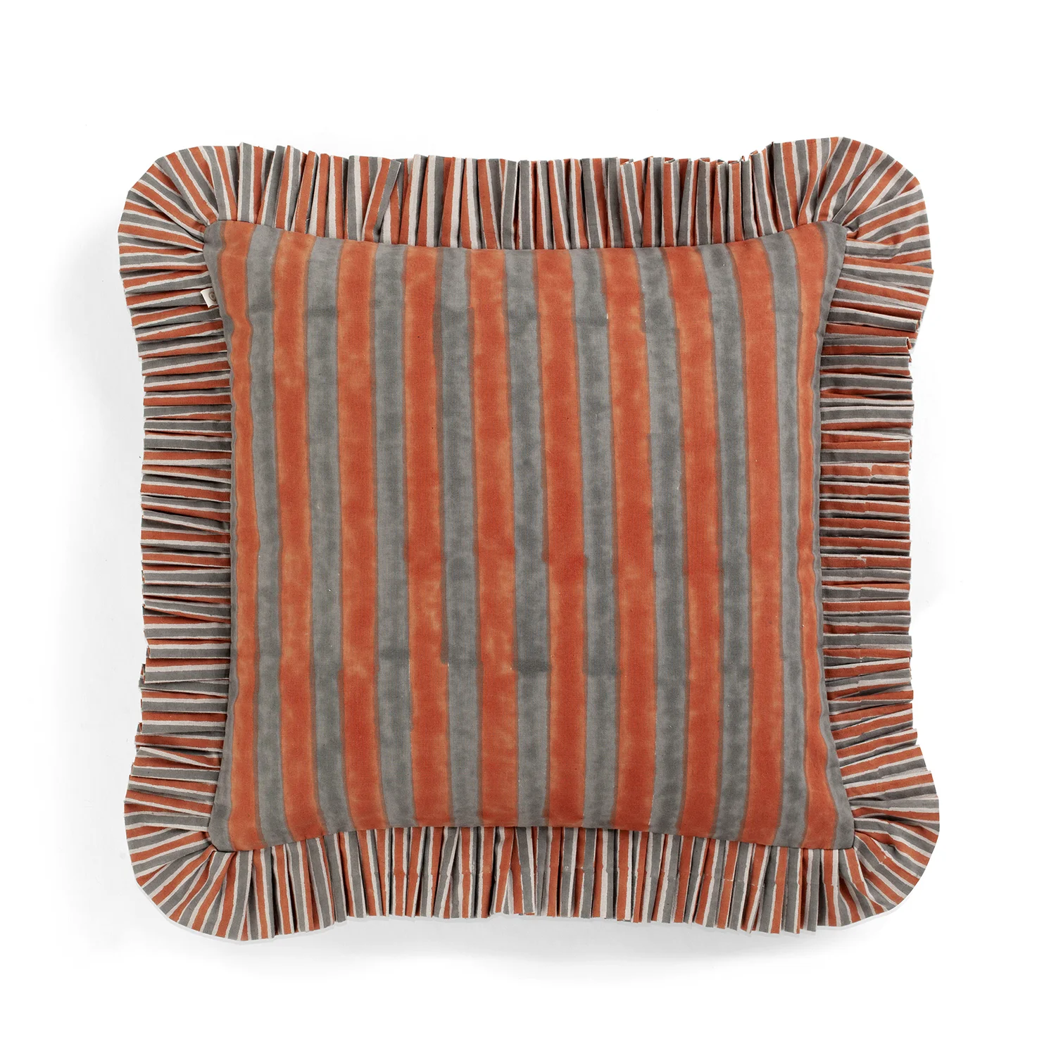 Product Image for Kuddfodral Jaipur Stripe roströd & grå 48x48 cm