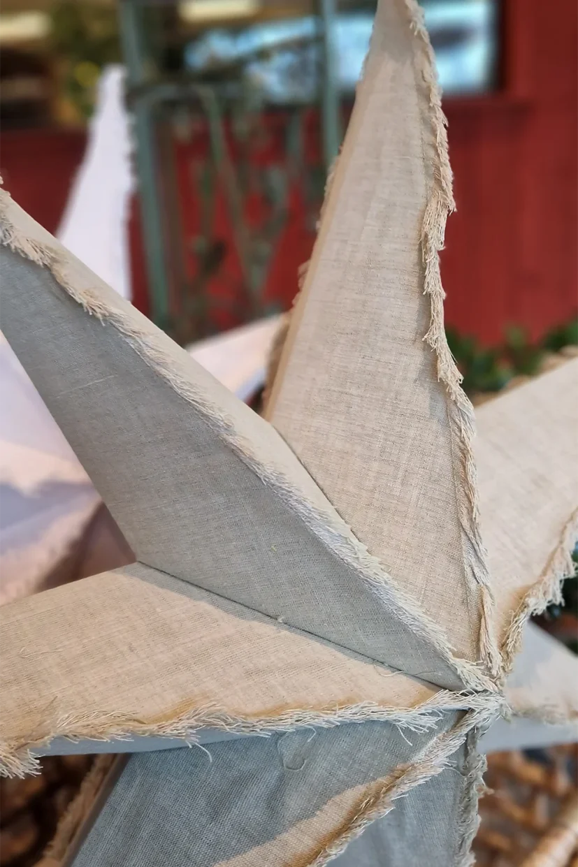 Lino adventsstjärna linne natur