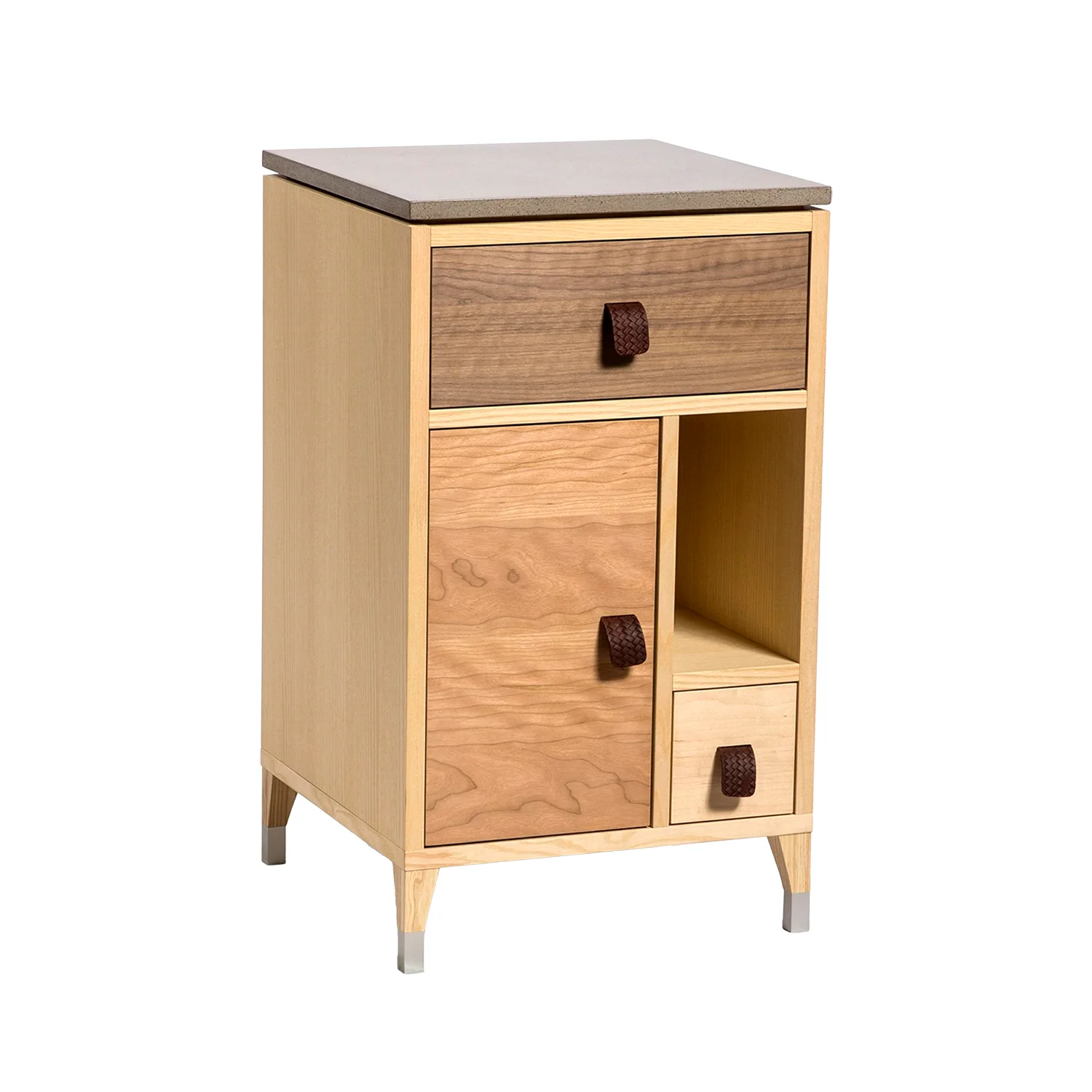 Product Image for Abisko sängbord låga ben, Flerfanér/betong