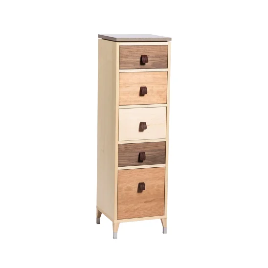 Abisko byrå 5 lådor, Flerfanér/betong