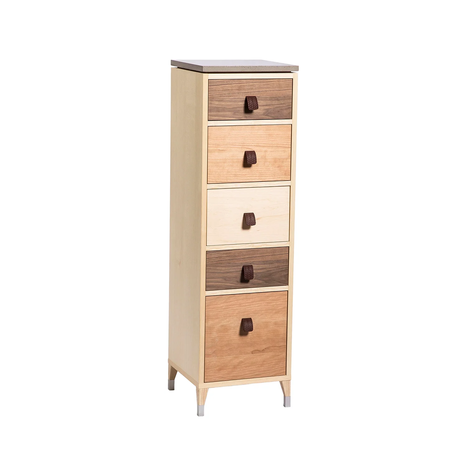 Product Image for Abisko byrå 5 lådor, Flerfanér/betong