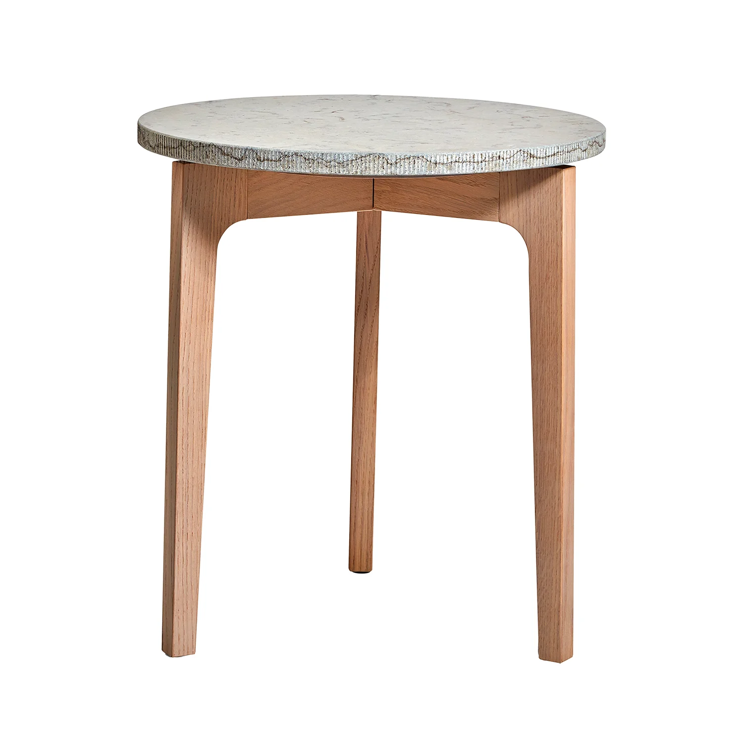 Product Image for Höllviken sidobord vitpigmenterad ek/kalksten, Ø45 cm