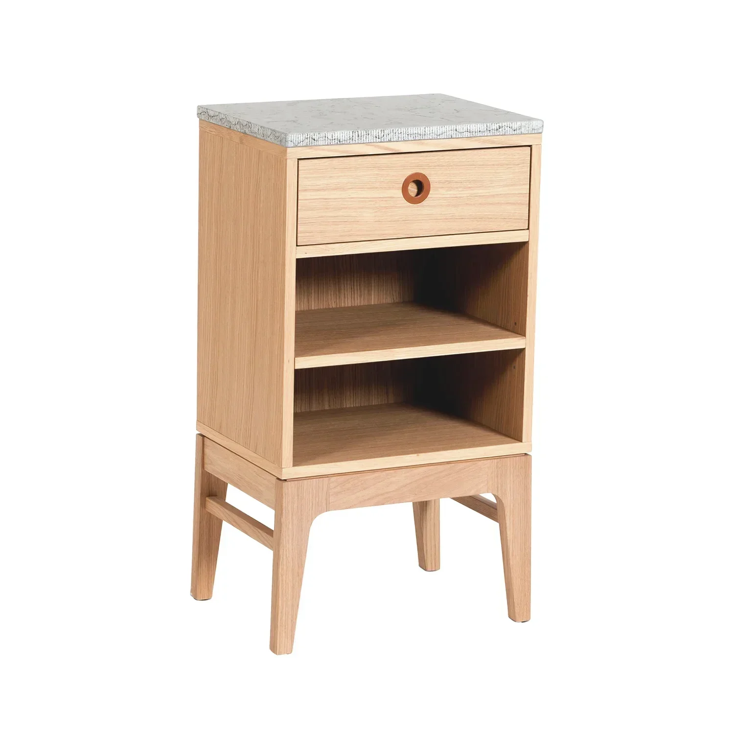 Product Image for Höllviken sängbord låga ben vitpigmenterad ek/kalksten