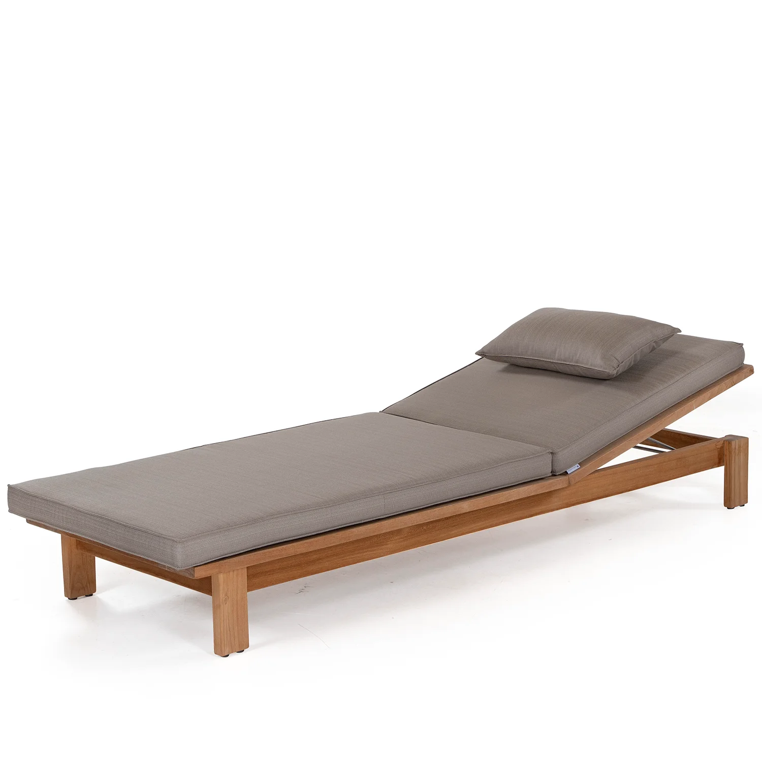 Skanör solsäng teak/Linne taupe