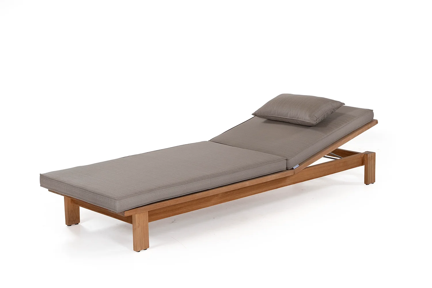 Skanör solsäng teak/Linne taupe