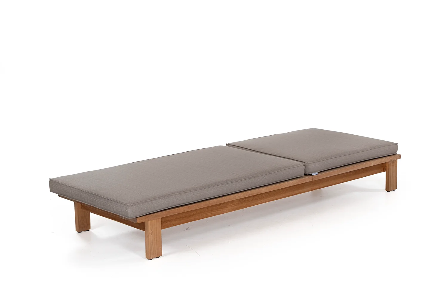 Skanör solsäng teak/Linne taupe