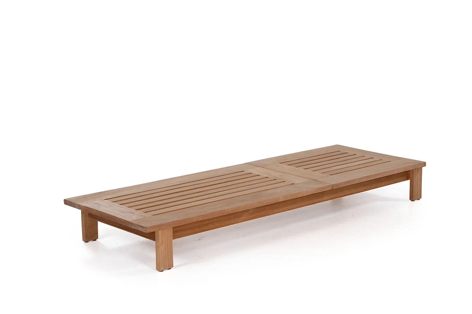 Skanör solsäng teak/Linne taupe