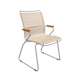 Click karmstol hög rygg beige
