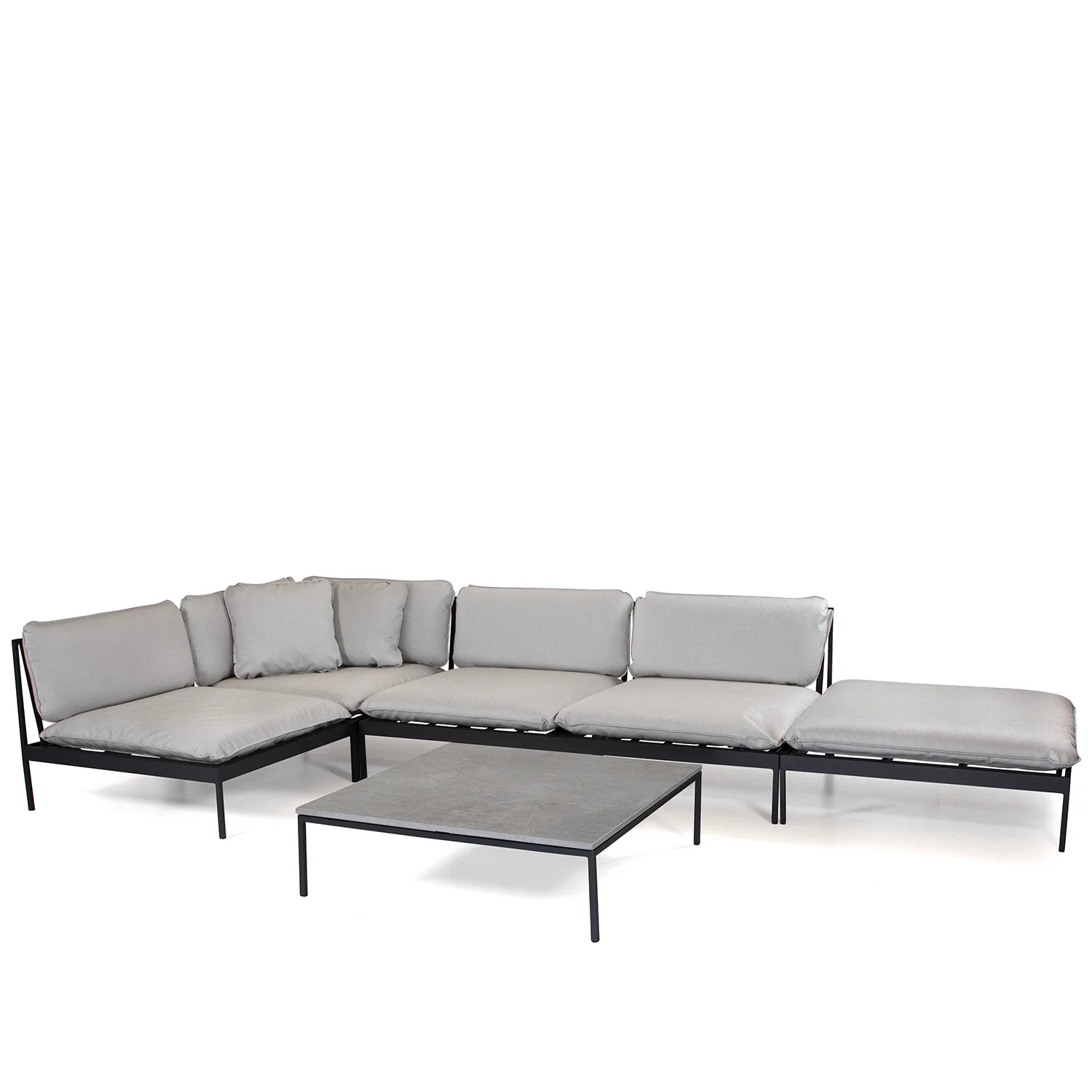 Bönan hörnsoffa mörkgrå/Ljusgrå