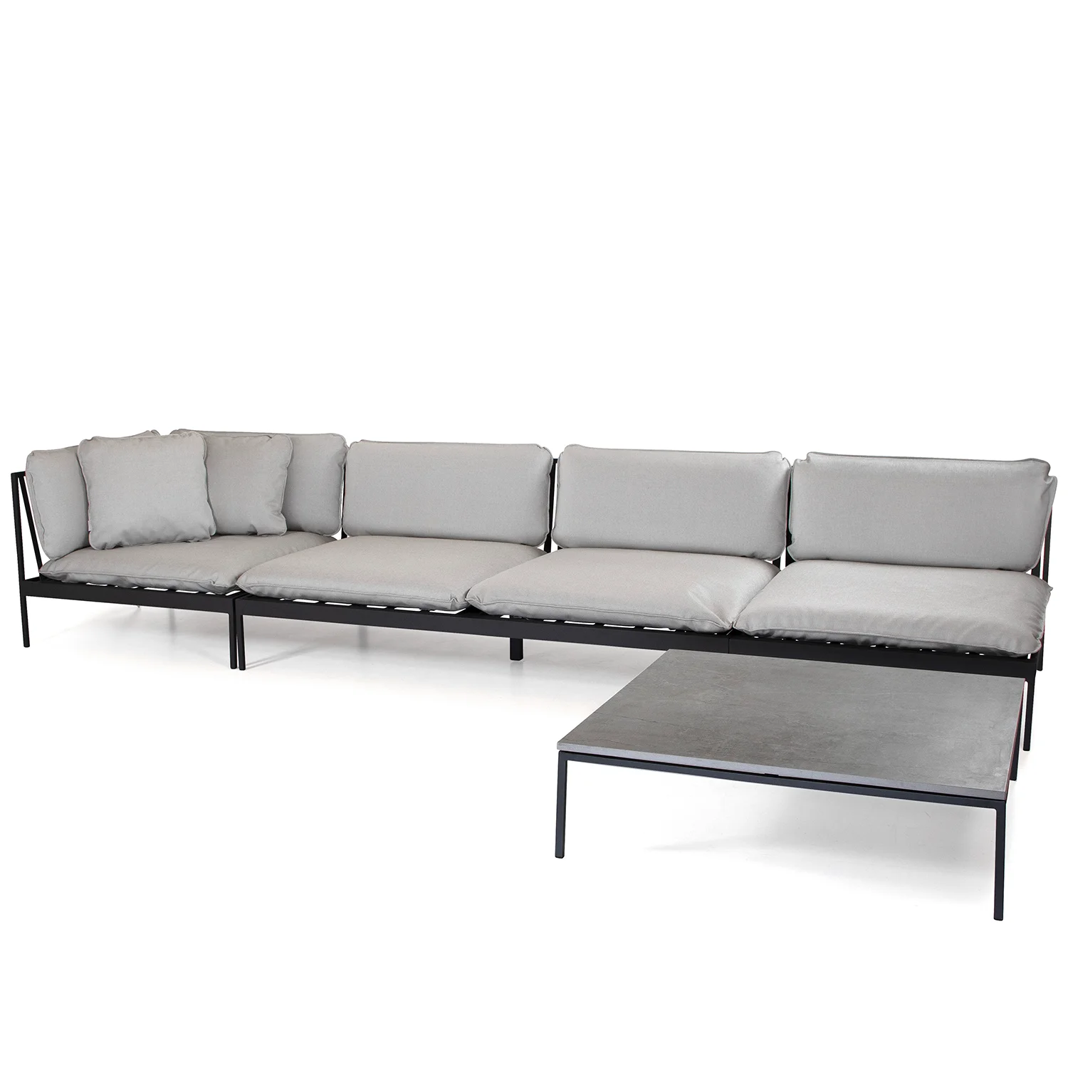 Bönan hörnsoffa mörkgrå/Ljusgrå