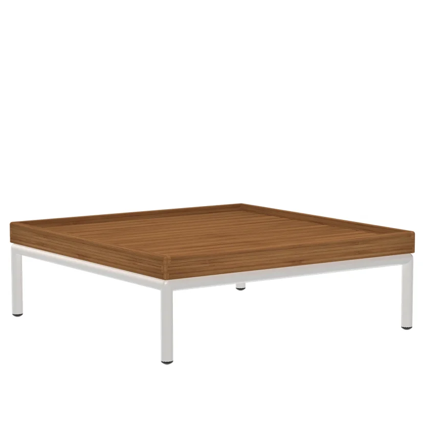 Level soffbord vit/bambu 81x81 cm