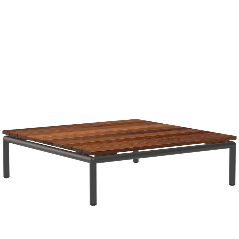 Level soffbord mörkgrå/termoask 81x81 cm