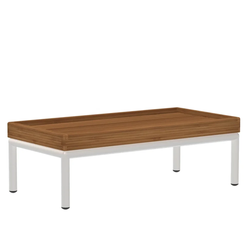 Level sidobord vit/bambu 81x41 cm