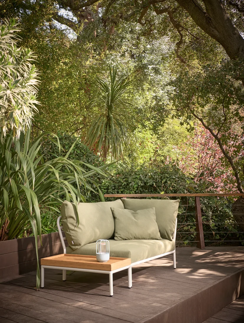 Level sidobord vit/bambu 81x41 cm