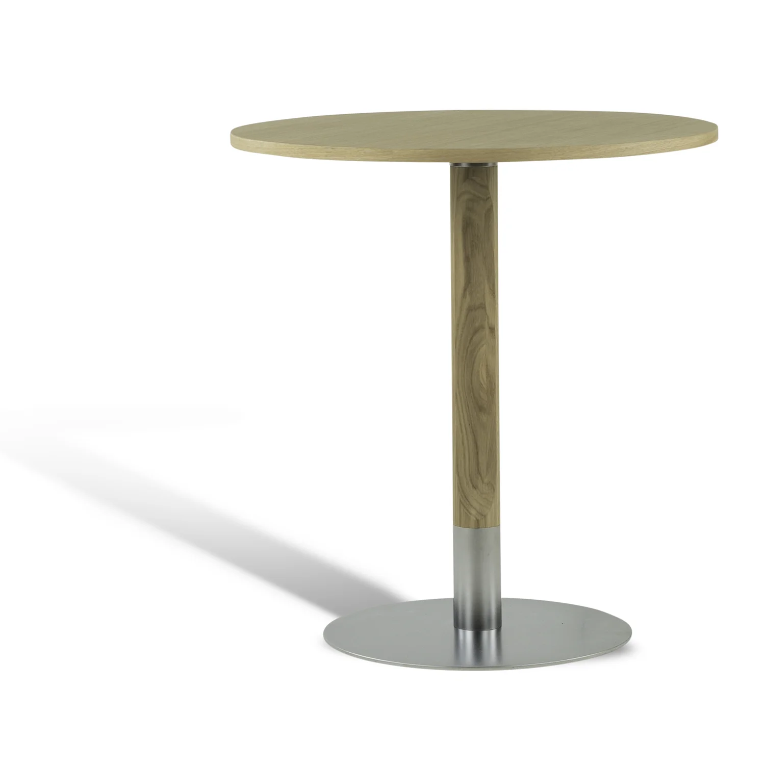 Rod cafébord vitpigmenterad ek Ø70 cm