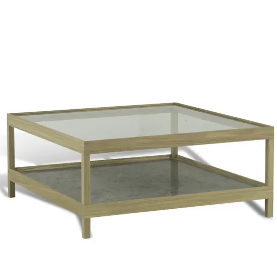 Mavis Ima soffbord vitpigmenterad ek/kalksten 90x90 cm