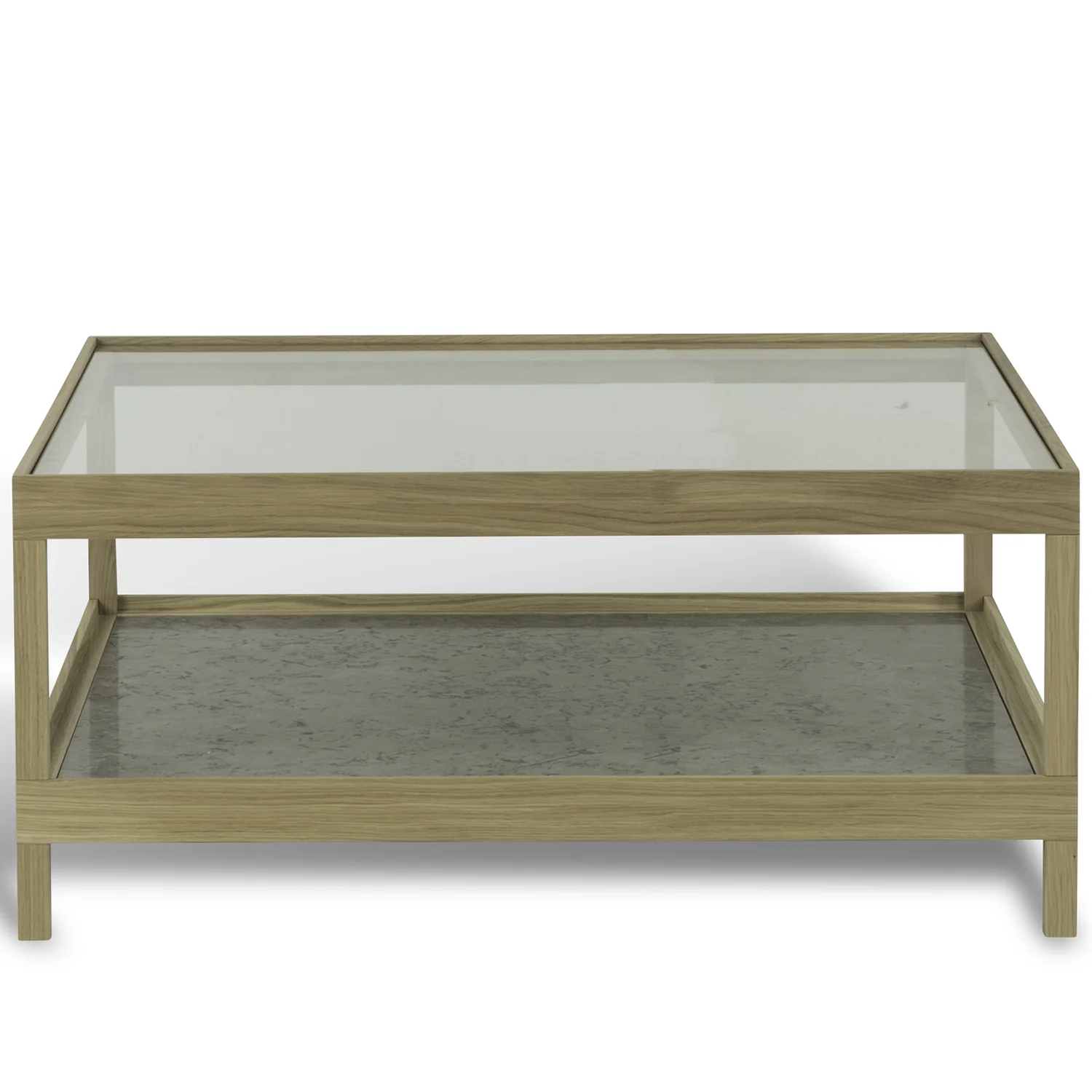 Ima soffbord vitpigmenterad ek/kalksten 90x90 cm