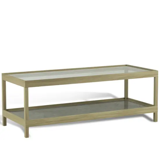 Mavis Ima soffbord vitpigmenterad ek/kalksten 125x50 cm