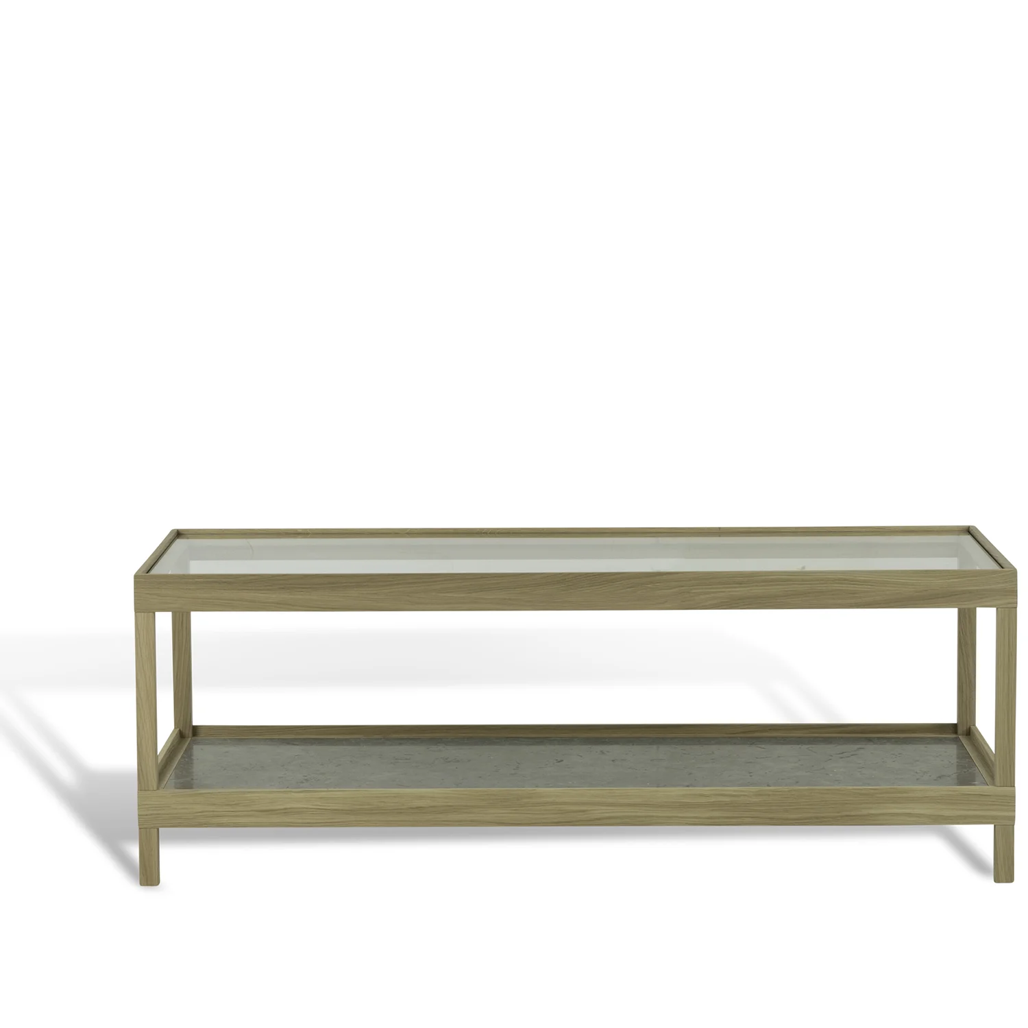 Ima soffbord vitpigmenterad ek/kalksten 125x50 cm