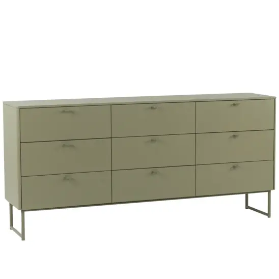 Deus byrå 9 lådor olivgrå