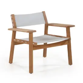 Djurö loungefåtölj teak/vit