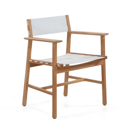 Djurö karmstol teak/vit