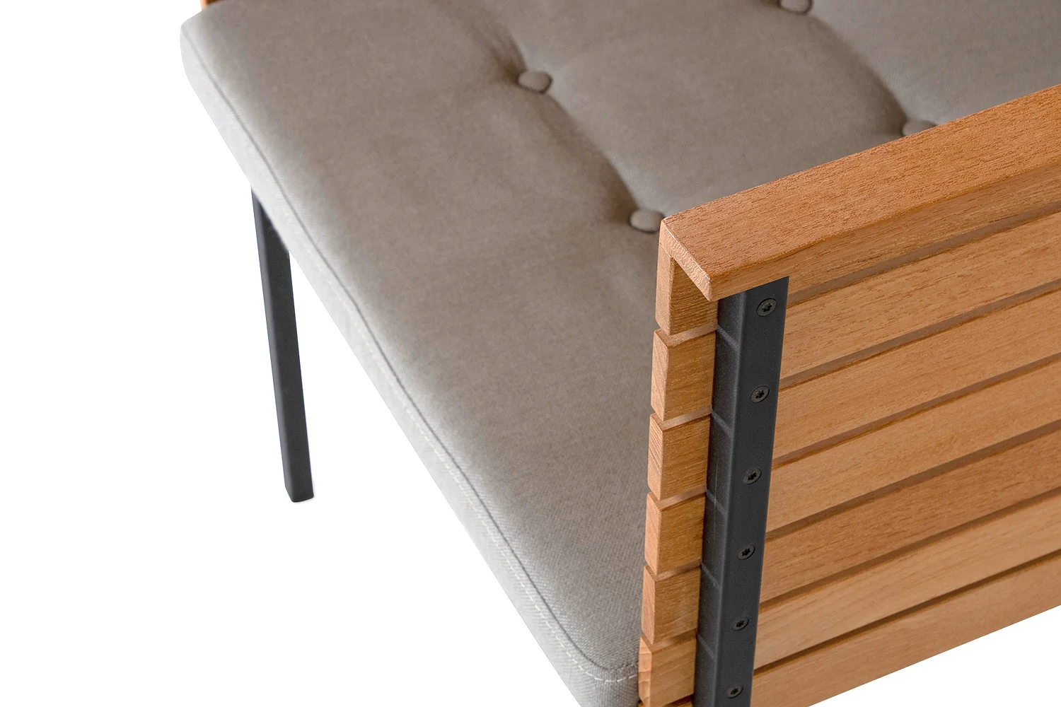 Häringe karmstol teak/svart/naturgrå