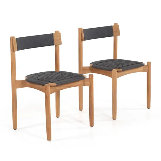 Koster stolset teak/mörkgrå