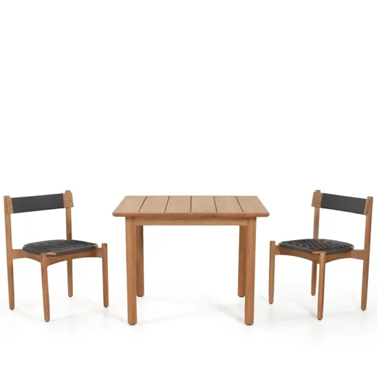 Koster cafégrupp teak/mörkgrå