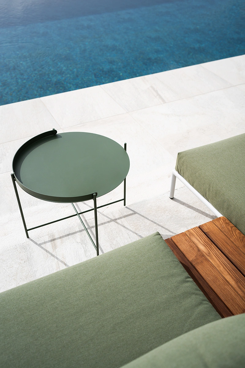 Edge soffbord grön Ø76 cm