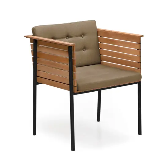 Häringe karmstol svart/teak/heather