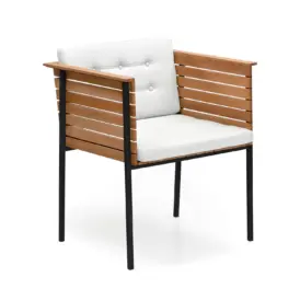 Häringe karmstol svart/teak/vit