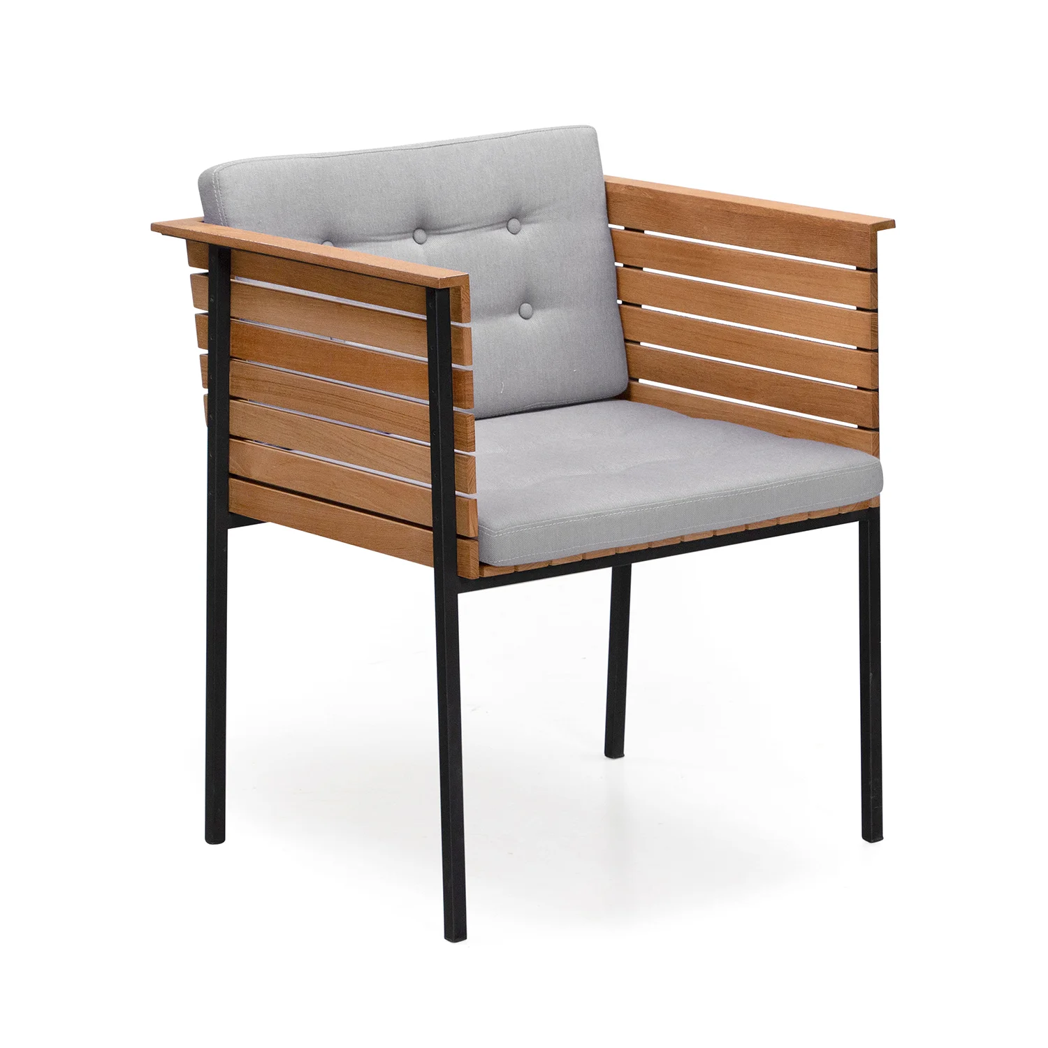 Häringe karmstol svart/teak/grå chiné