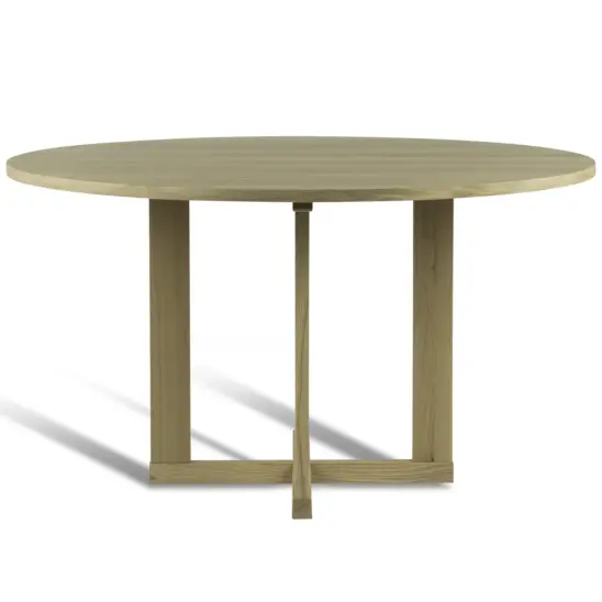 Brafab Arv matbord vitpigmenterad ek Ø130 cm
