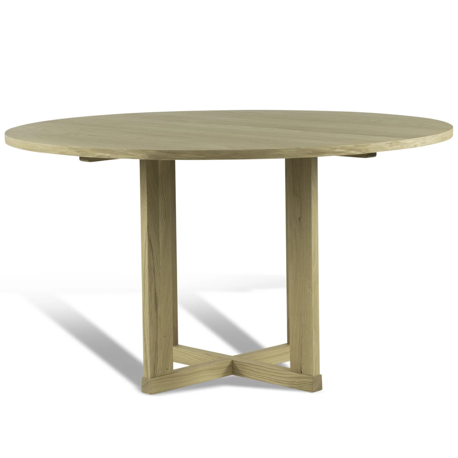 Arv matbord vitpigmenterad ek Ø130 cm