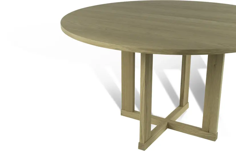 Brafab Arv matbord vitpigmenterad ek Ø130 cm