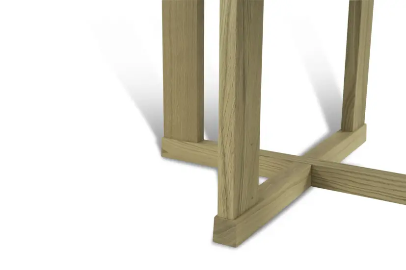 Brafab Arv matbord vitpigmenterad ek Ø130 cm