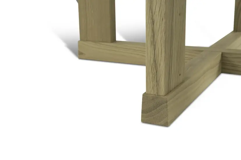 Brafab Arv matbord vitpigmenterad ek Ø130 cm