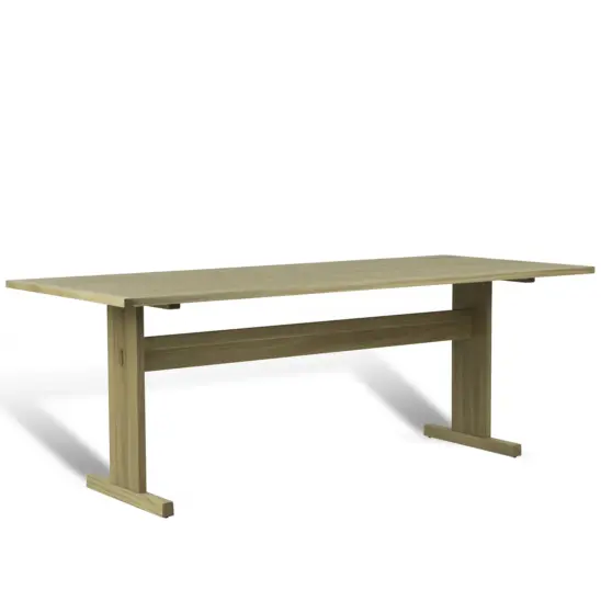 Mavis Arv bord vitpigmenterad ek 200x85 cm (utan iläggsskivor)
