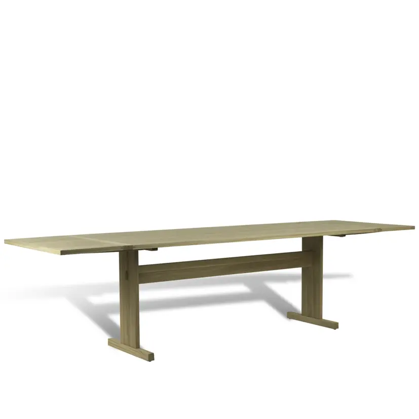 Mavis Arv bord vitpigmenterad ek 200x85 cm (utan iläggsskivor)
