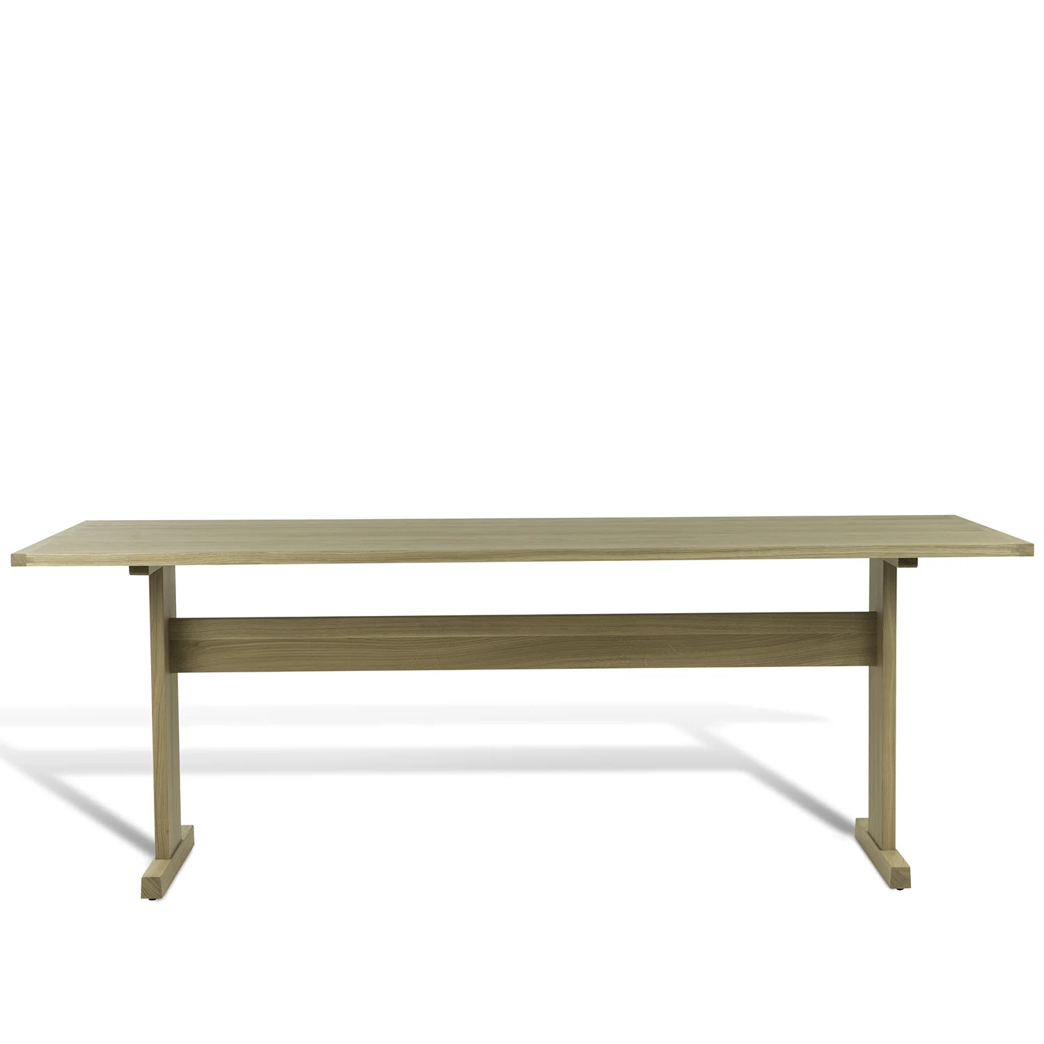 Arv bord vitpigmenterad ek 200/280x85 cm