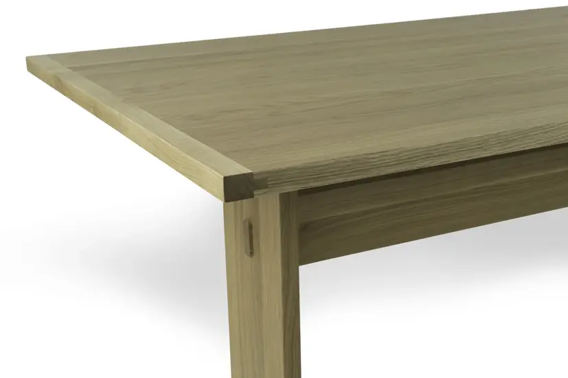 Arv bord vitpigmenterad ek 200/280x85 cm