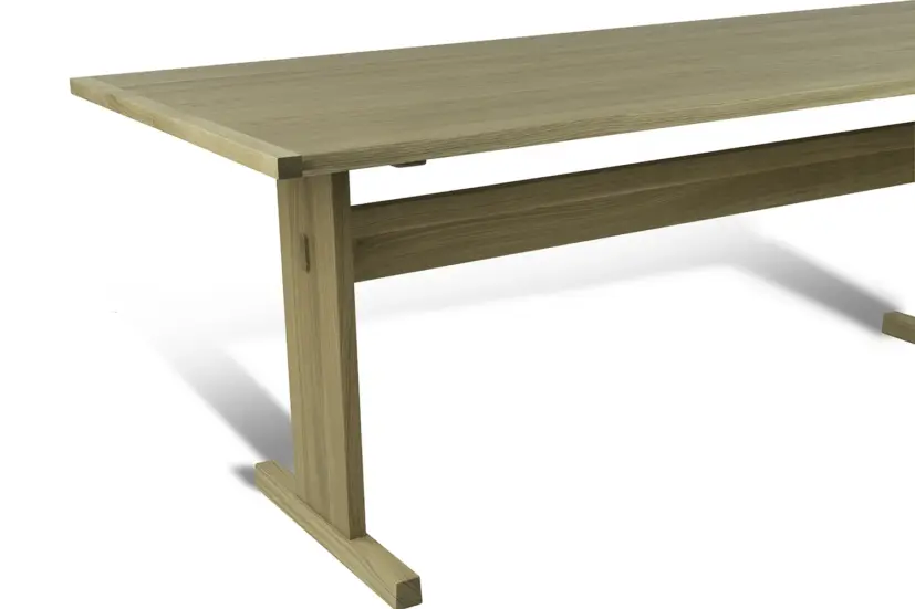 Arv bord vitpigmenterad ek 200/280x85 cm