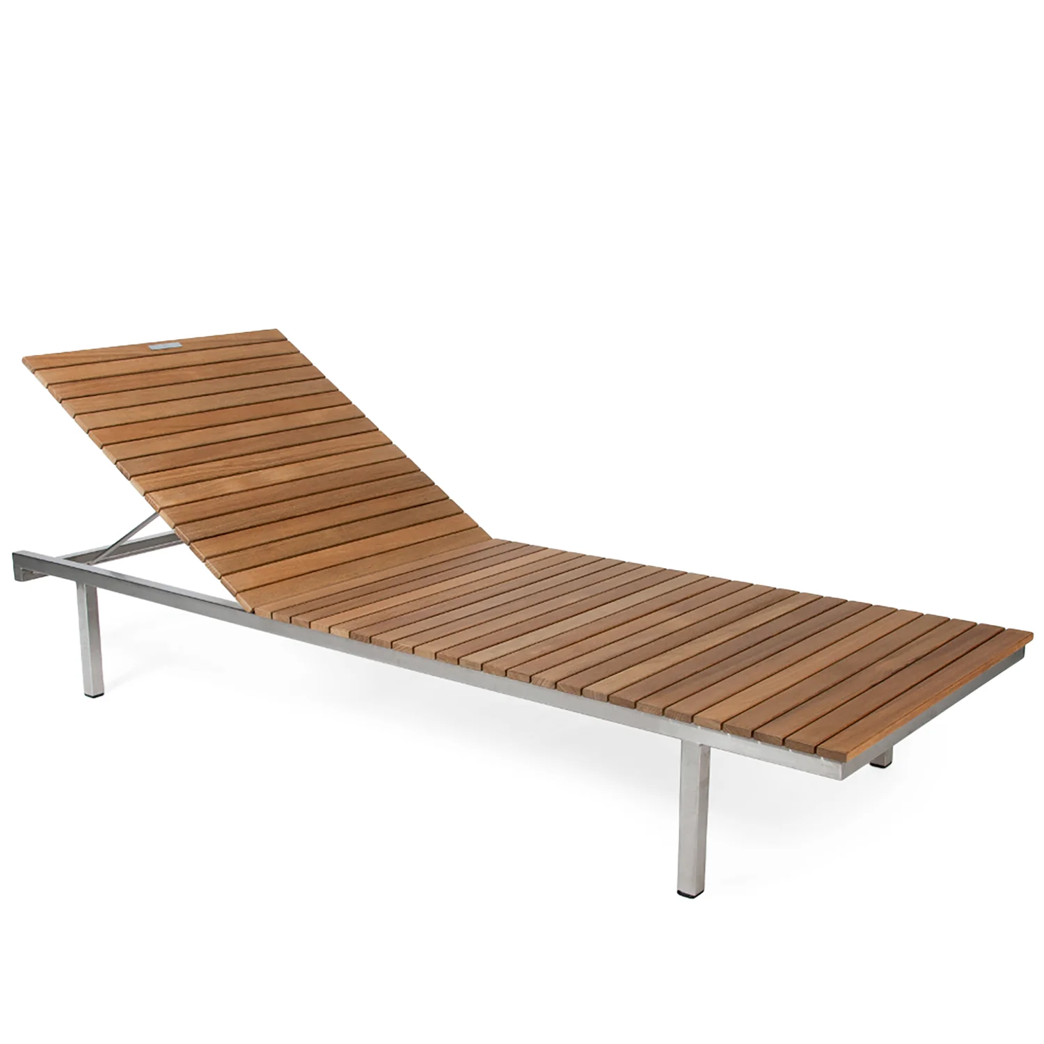Häringe solsäng stål/teak/linen natur