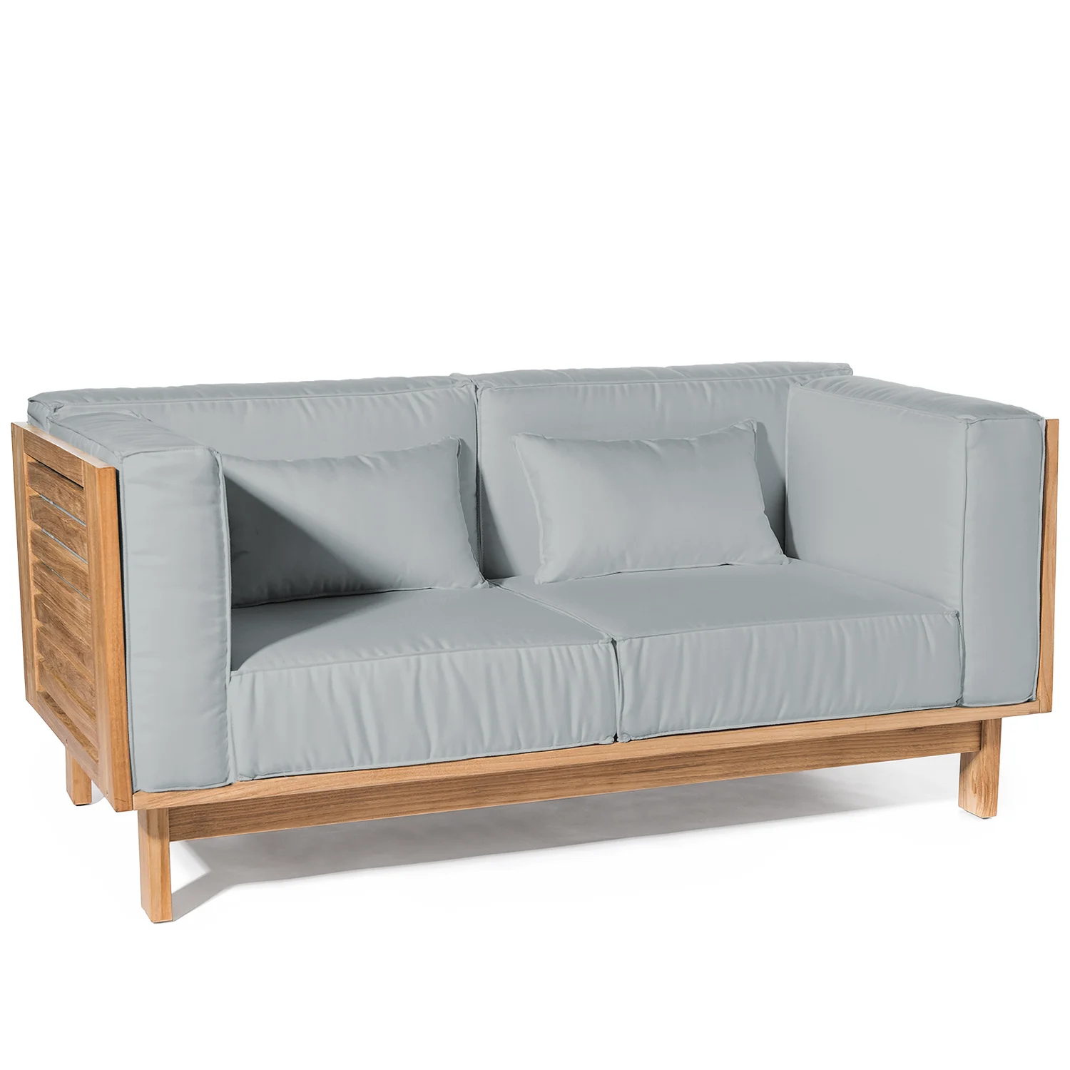 Skanör 2-sitssoffa teak/grå chiné