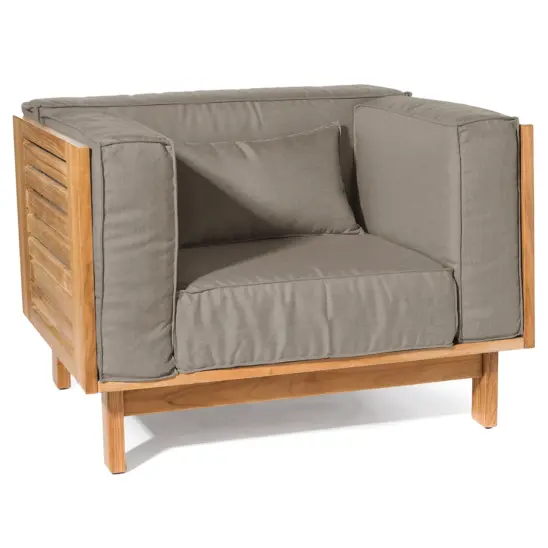 Skanör fåtölj teak/Naturgrå